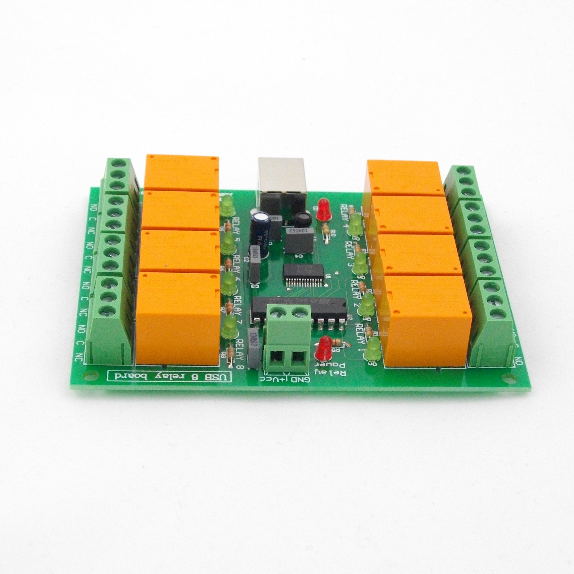 Relay Board (Module) 12VDC USB controlled, DRM Software compaitable